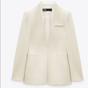 Zara flapless blazer